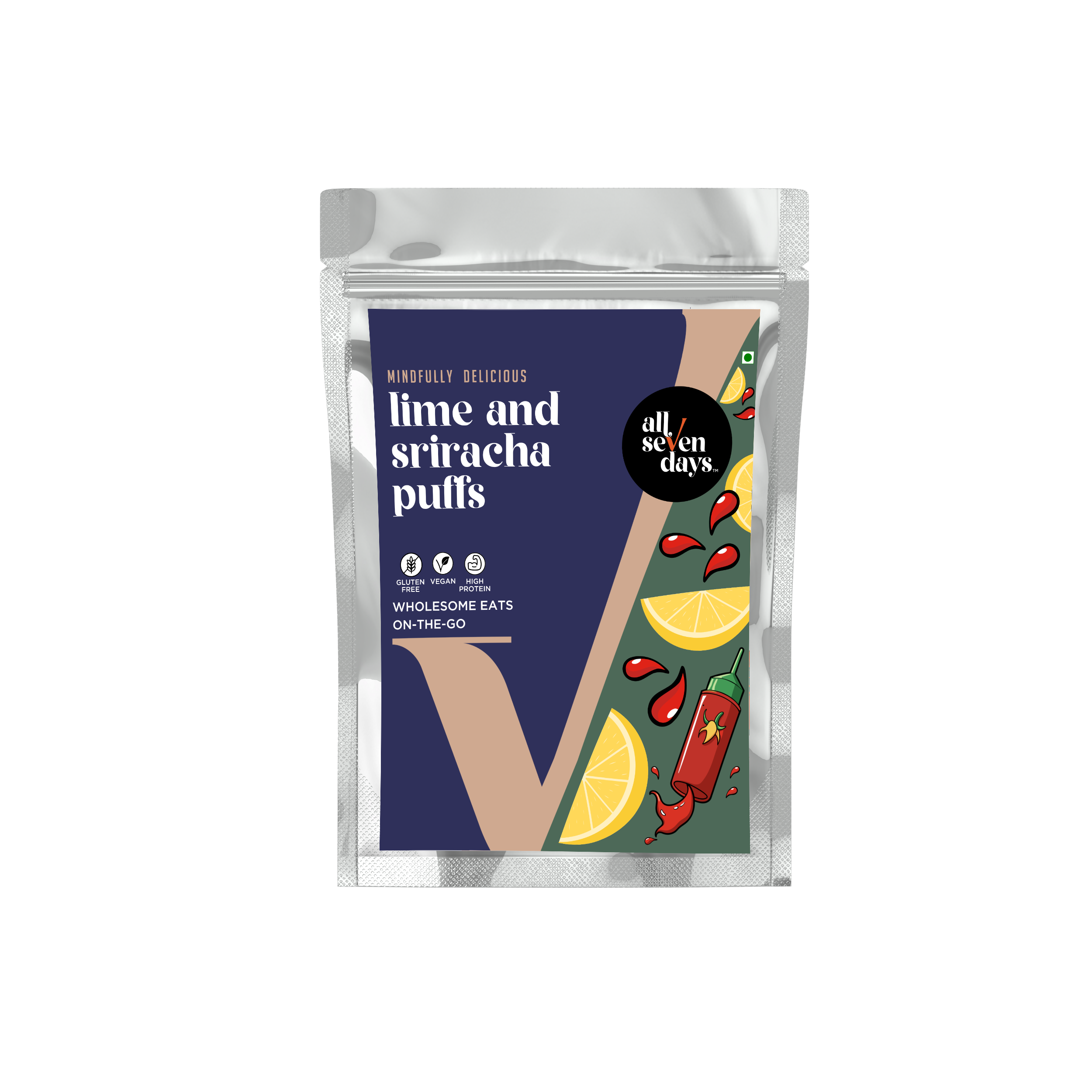 lime and sriracha puffs front